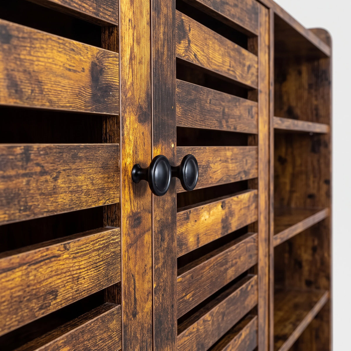 Sylvan Rustic Storage Shoe Cabinet (45.7")
