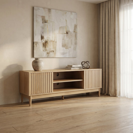 Averon Slatted Media Console (55")