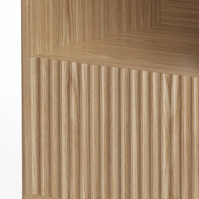Nerath Natural Fluted Nightstand
