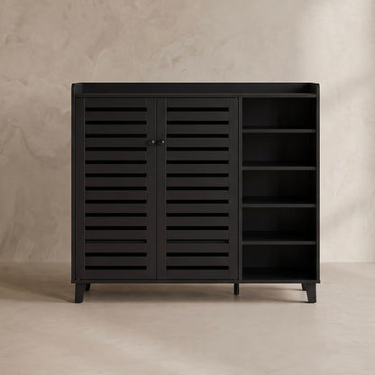 Sylvan Black Shoe Cabinet (45.7")