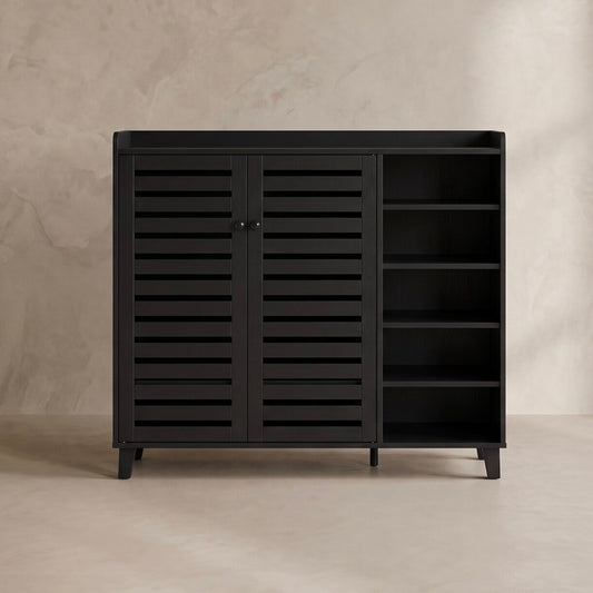 Sylvan Black Shoe Cabinet (45.7")
