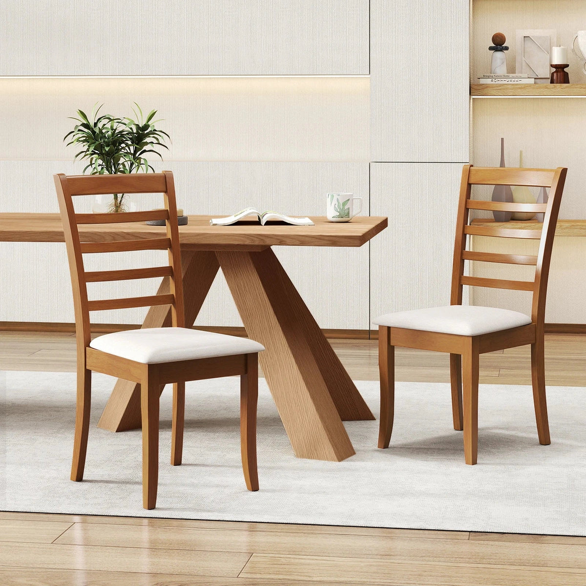 Harrowden Slatted-Back Dining Chair (Set of 2)