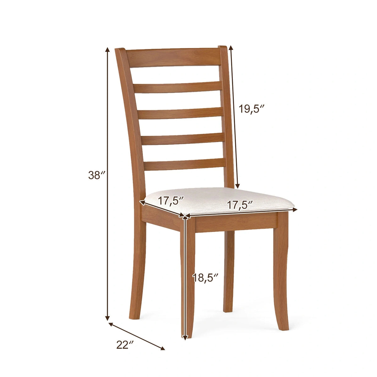 Harrowden Slatted-Back Dining Chair (Set of 2)
