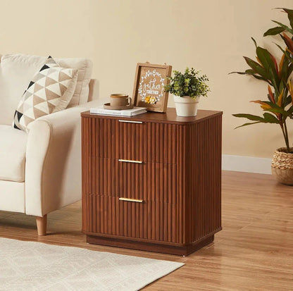 Luscan Walnut Drawer Nightstand (23.6")