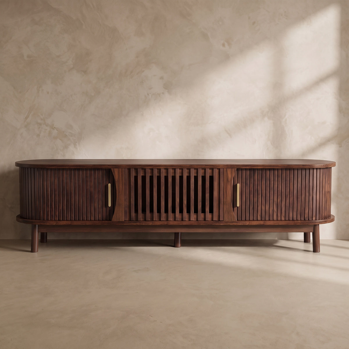 Caldris Mid-Century Media Console (67")