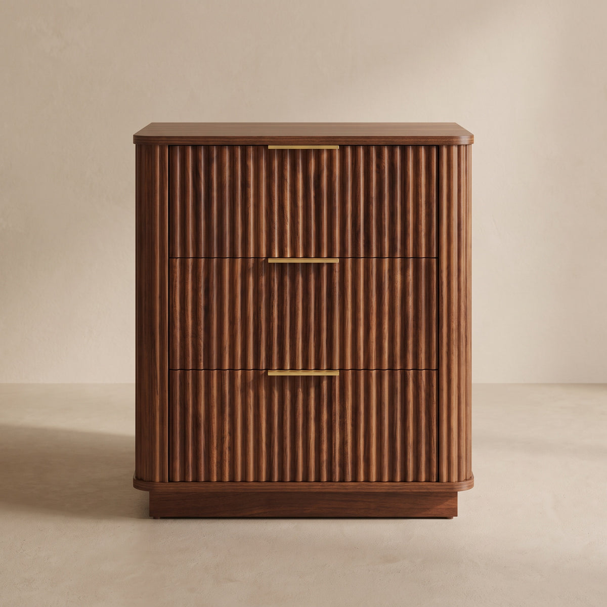 Luscan Walnut Drawer Nightstand (23.6")