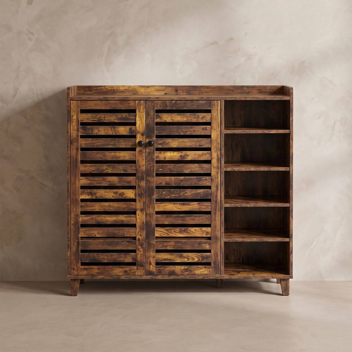 Sylvan Rustic Storage Shoe Cabinet (45.7")