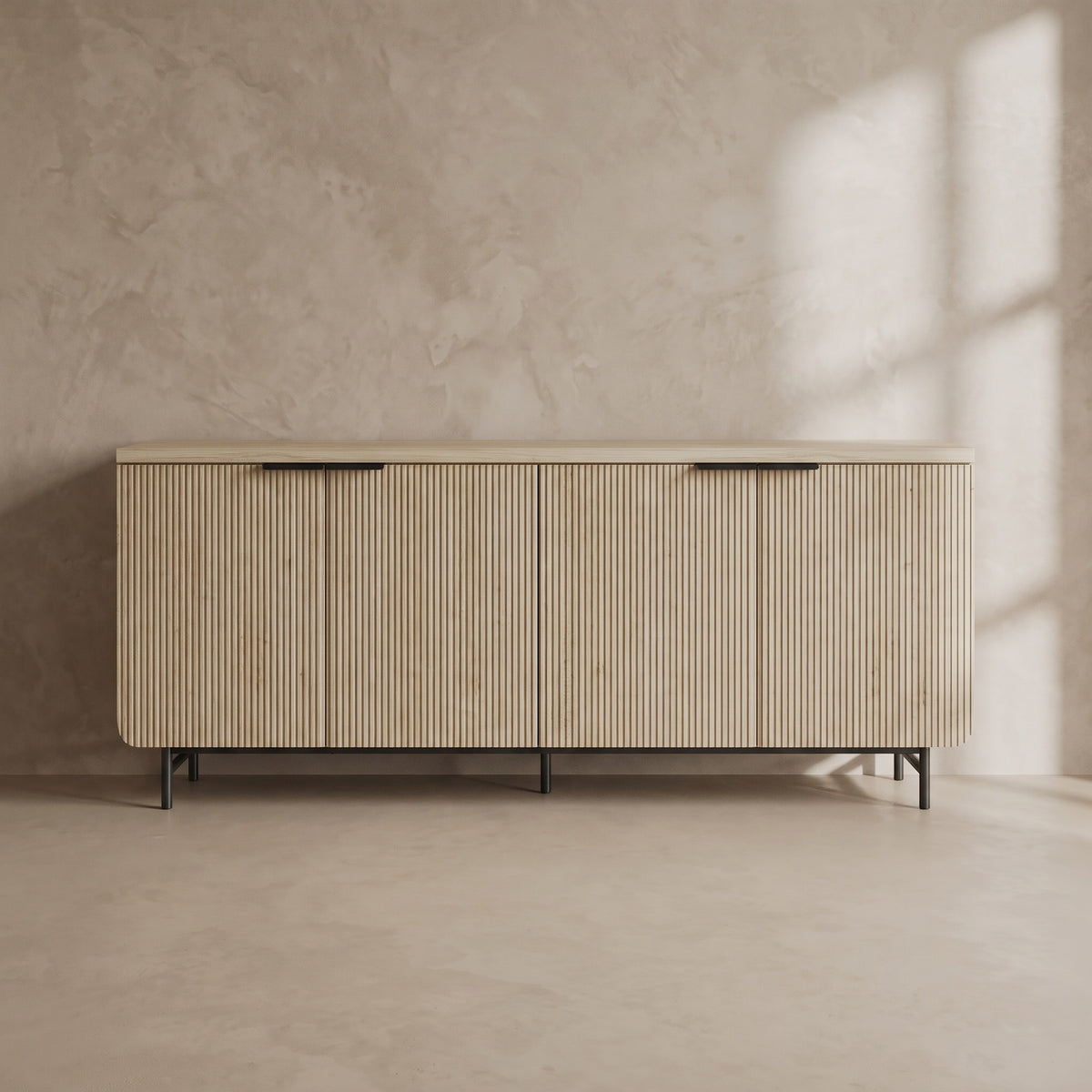 Lorien Fluted Media Console (71")