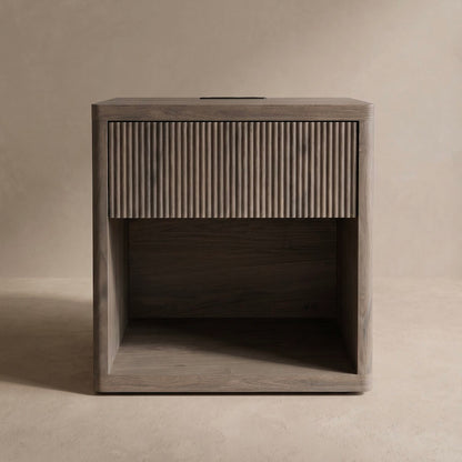 Cendrine Glass-Accented Nightstand