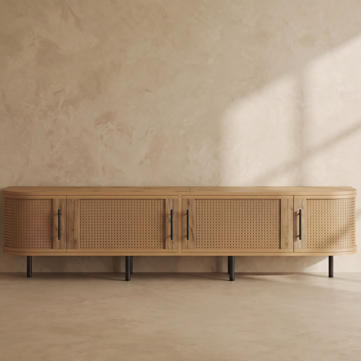Sorell Rattan Media Console (71")