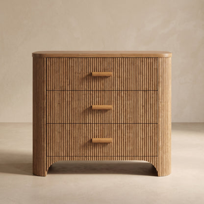 Montaigne Fluted Oak Nightstand (31.5")