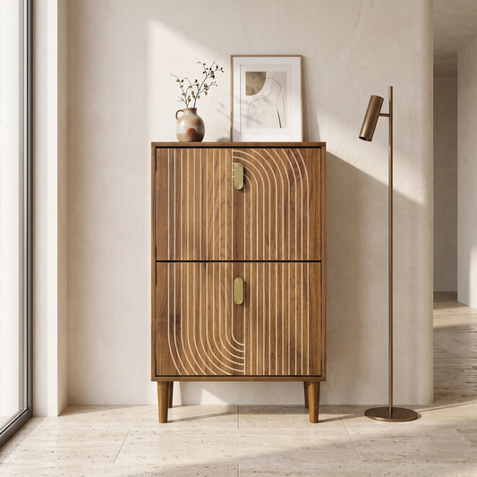 Everly Modern Flip Shoe Cabinet (23.6")