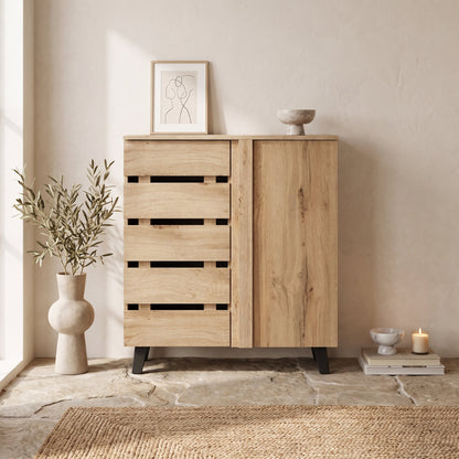 Calloway Louvered Storage Shoe Cabinet (31.5")