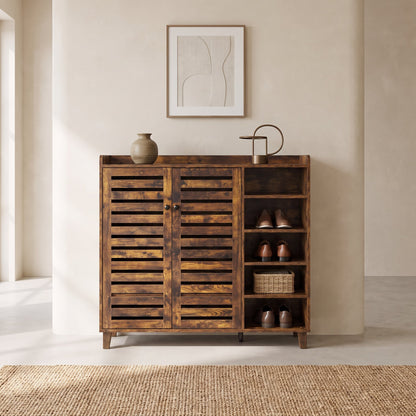 Sylvan Rustic Storage Shoe Cabinet (45.7")