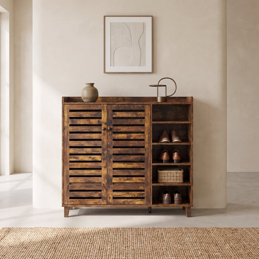 Sylvan Rustic Storage Shoe Cabinet (45.7")