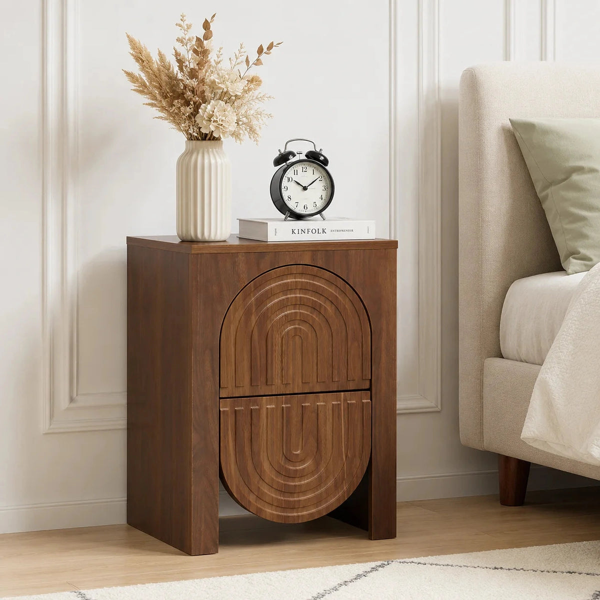 Palistra Wave Embossed Nightstand
