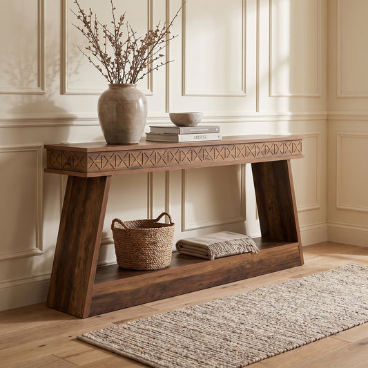 Vallora Open-Shelf Console Table (70")