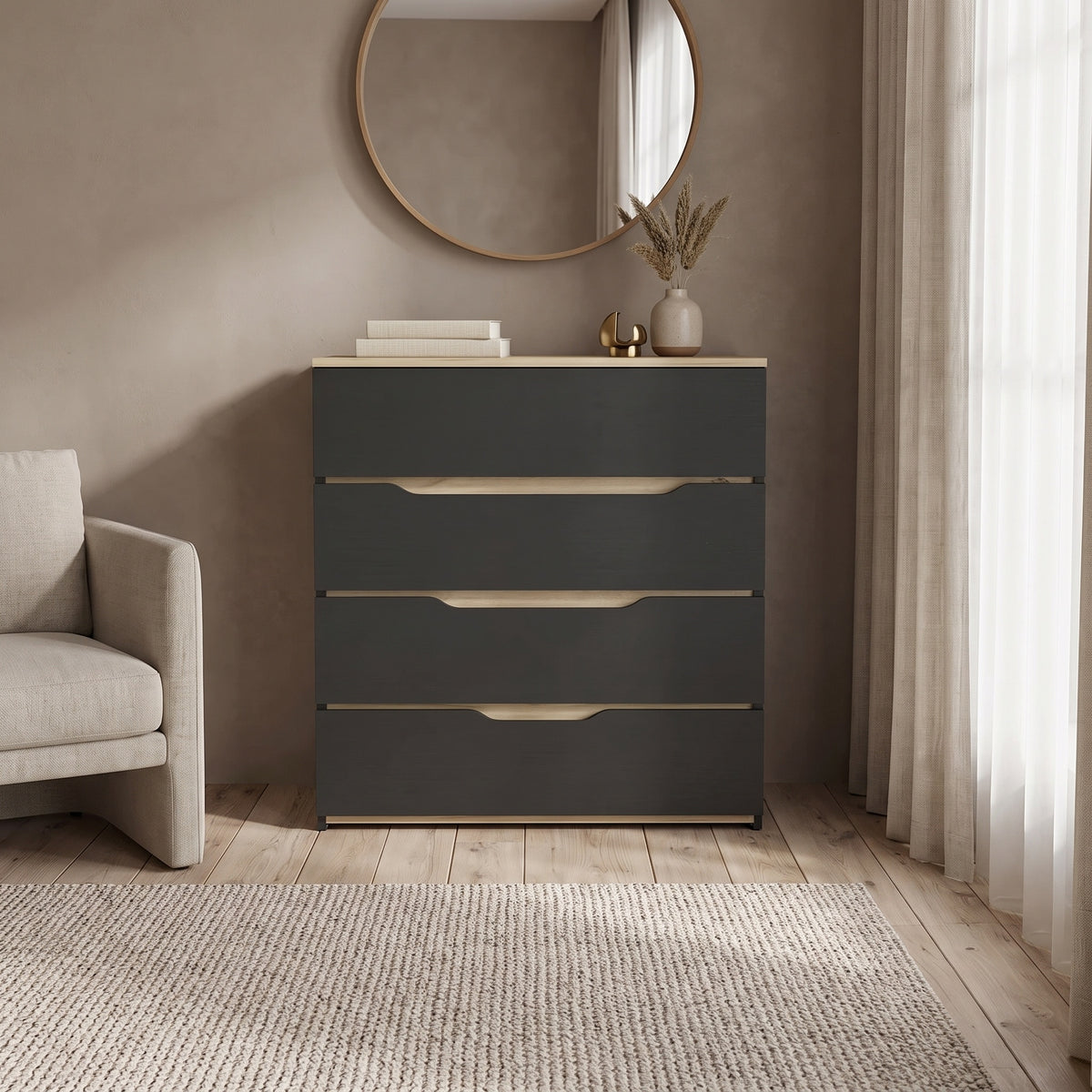 Ostera 4-Drawer Dresser (35")