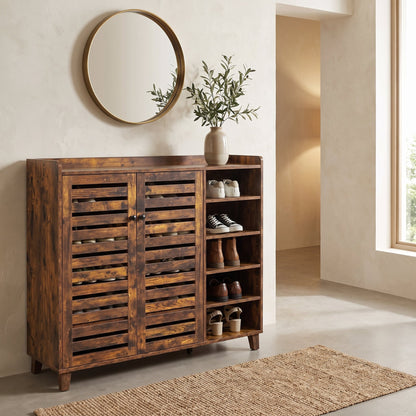Sylvan Rustic Storage Shoe Cabinet (45.7")