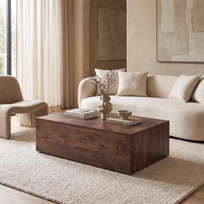 Soren Travertine Coffee Table (39.4")