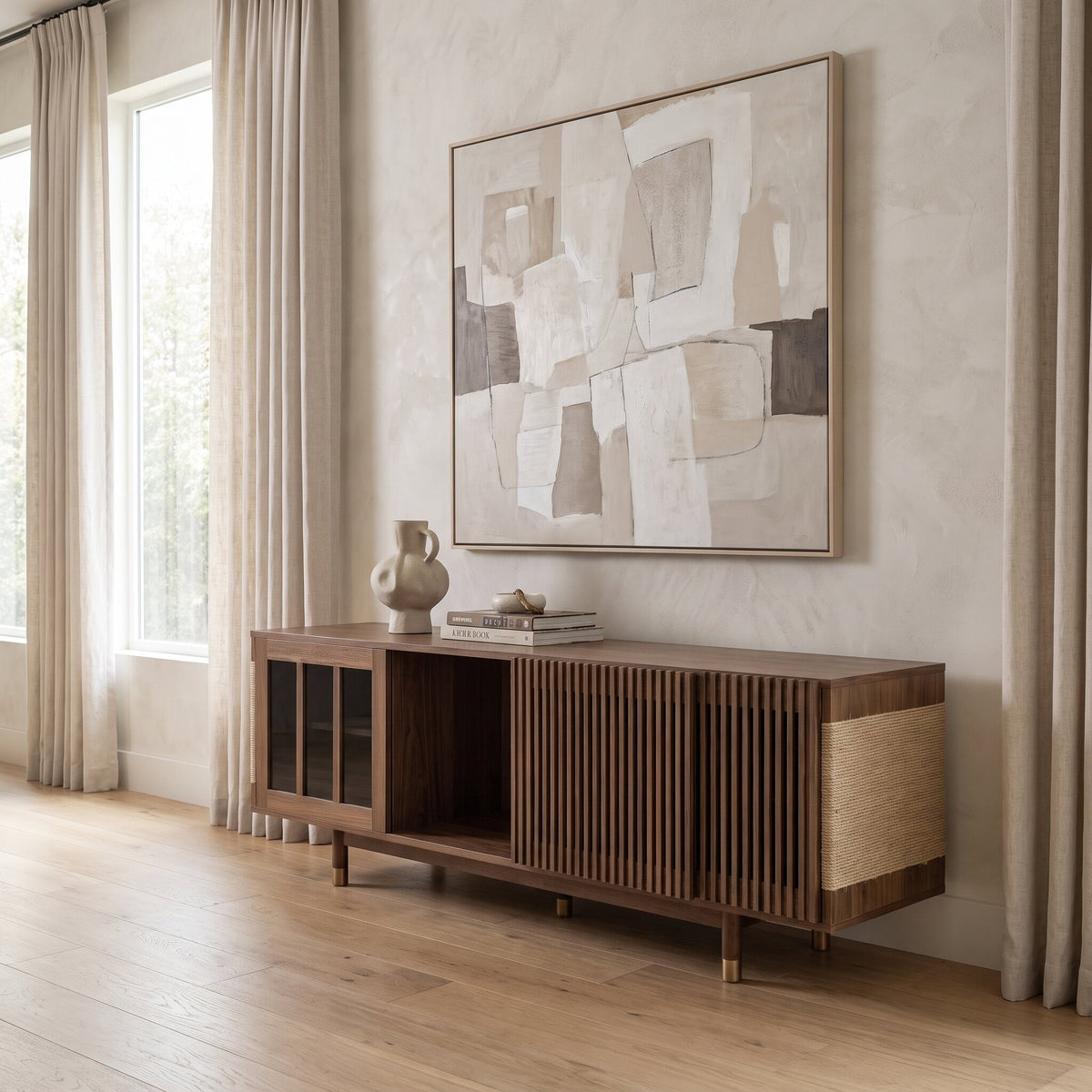 Averill Walnut Media Console