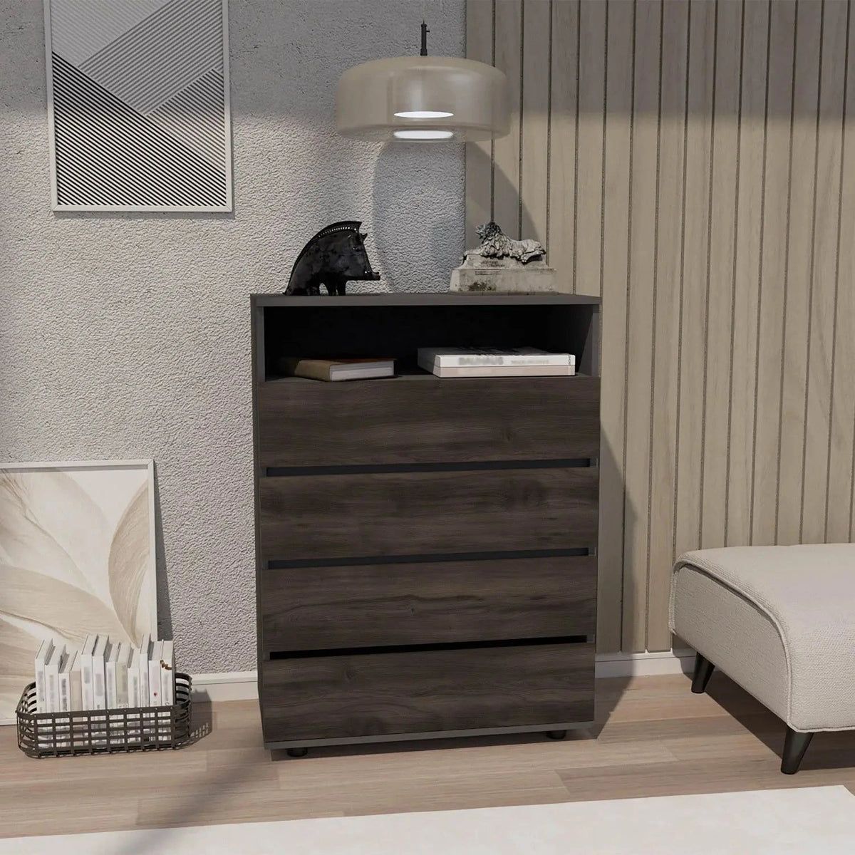 Mersant 4-Drawer Vertical Dresser (31.5")