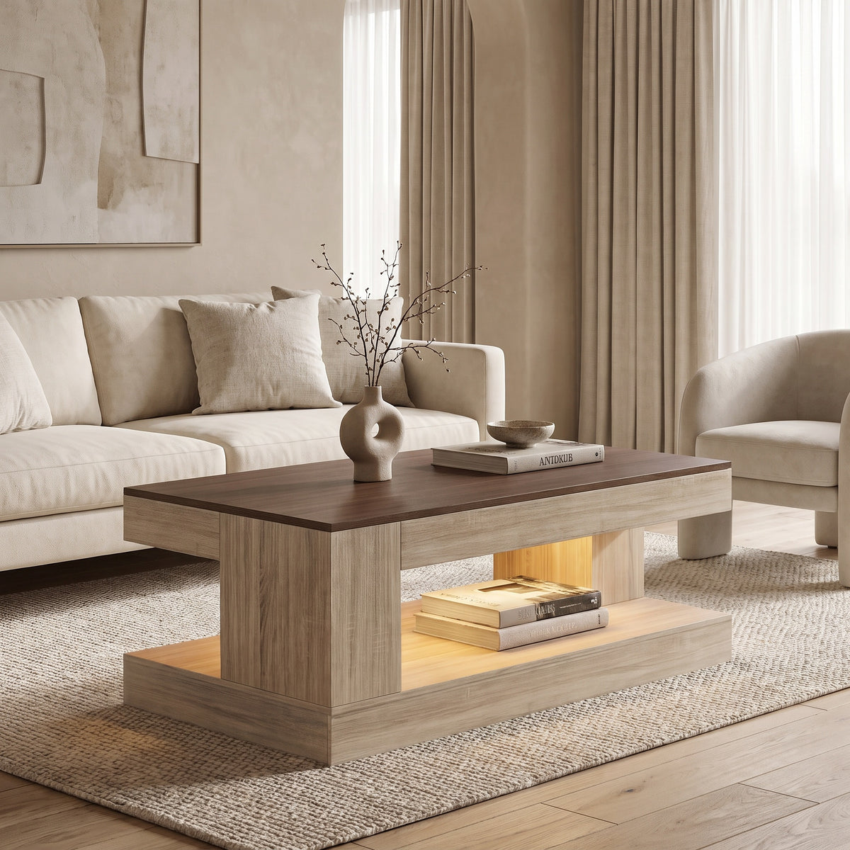 Orsino Wood Coffee Table (47.2")