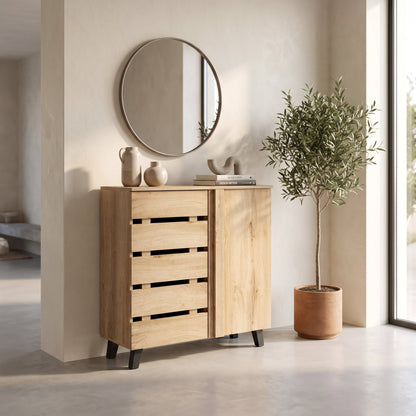 Calloway Louvered Storage Shoe Cabinet (31.5")