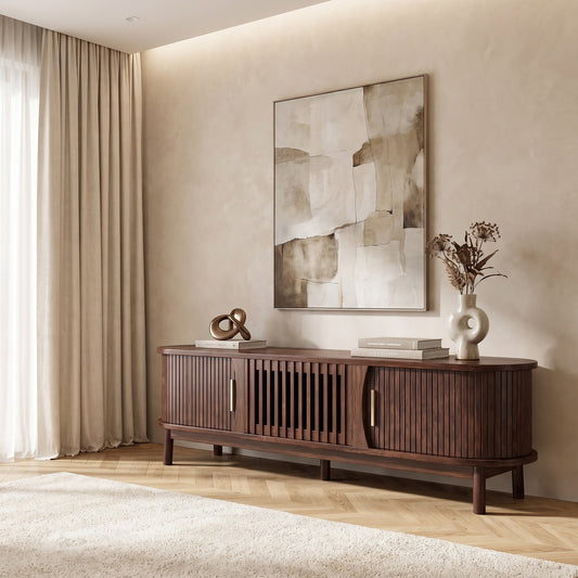 Caldris Mid-Century Media Console (67")
