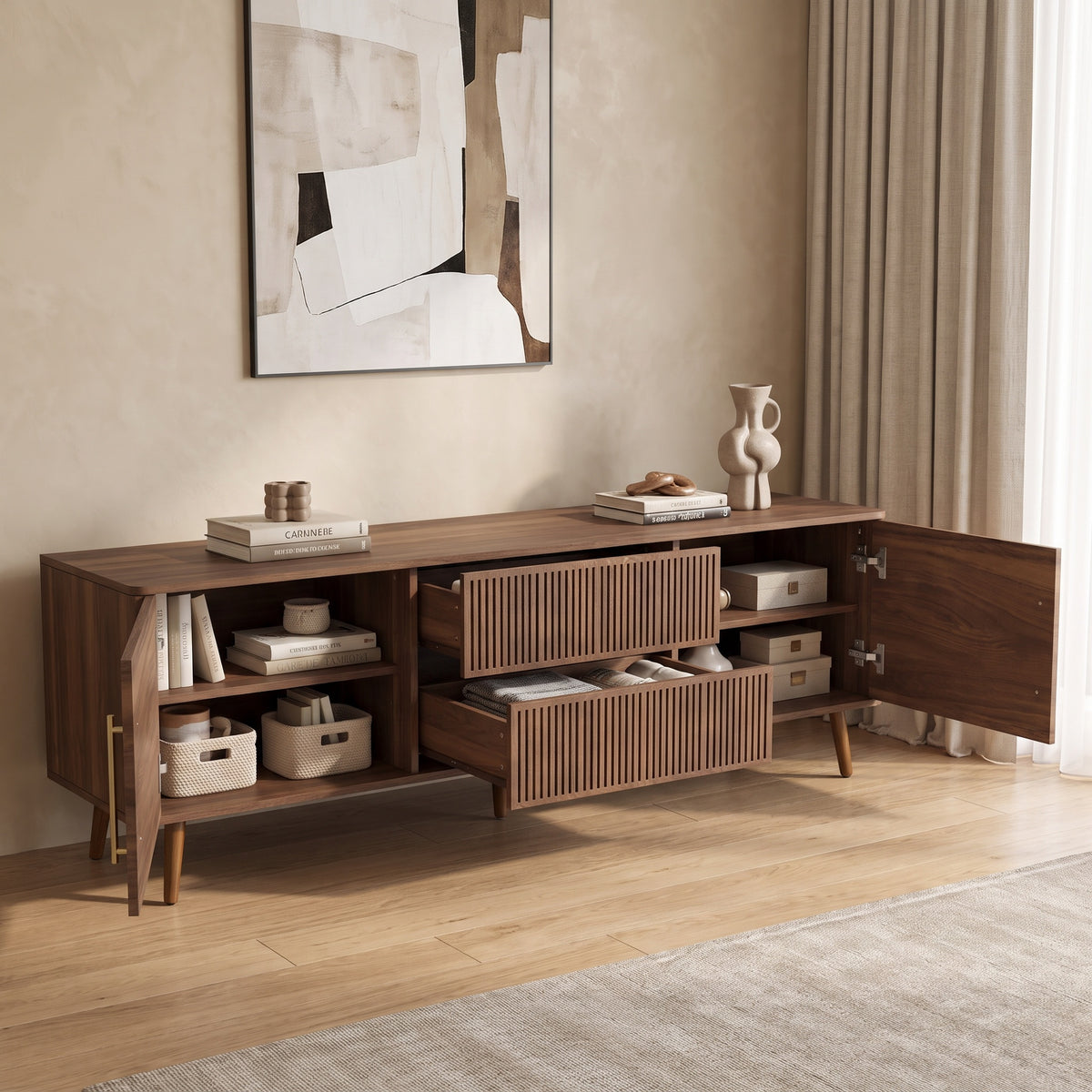 Westbridge Walnut Media Console (71")