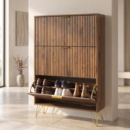 Marlowe Fluted Flip Shoe Cabinet (31.5")