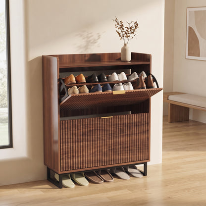 Aveline Elan Fluted Shoe Cabinet (31.5")