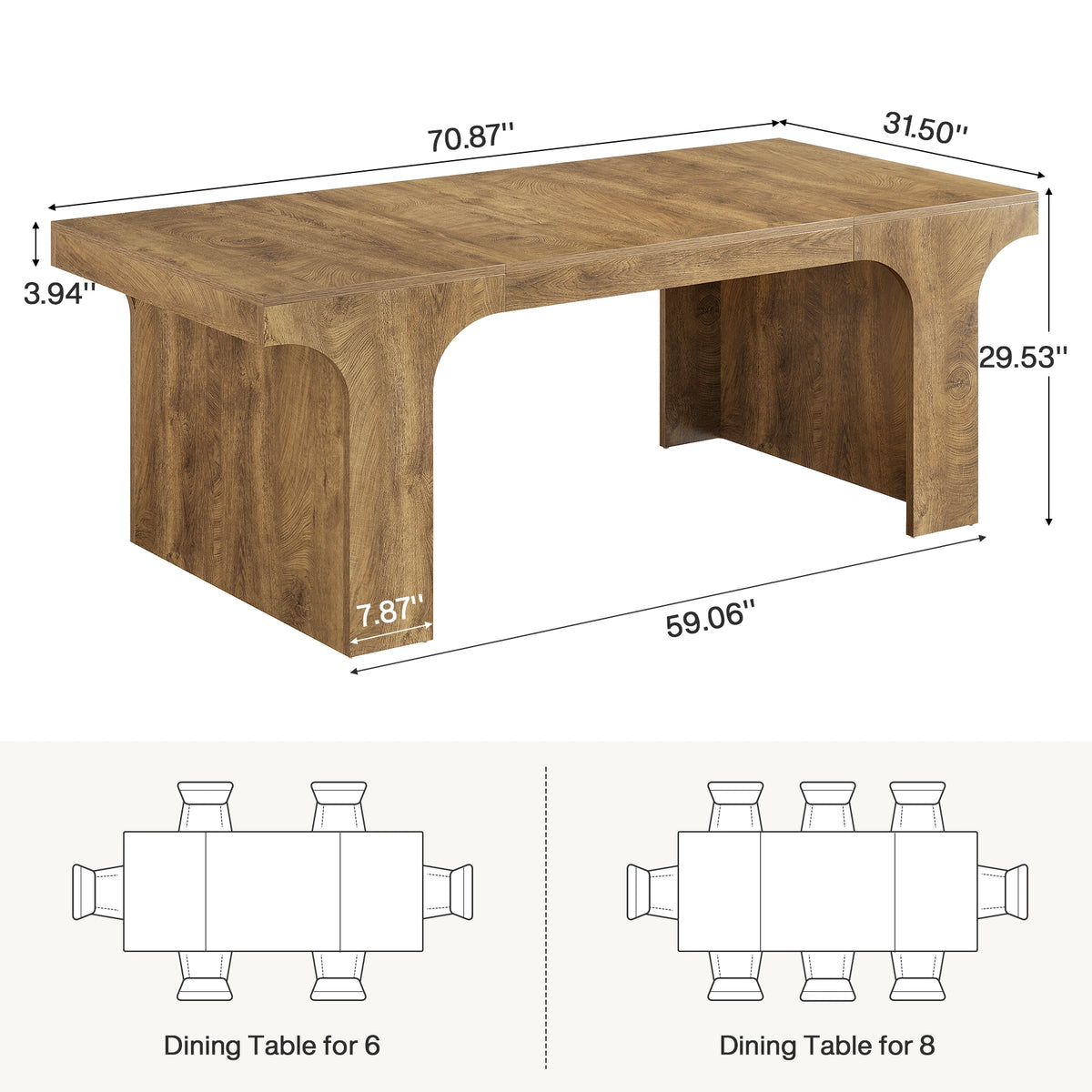 Elvar Rectangular Dining Table (71")