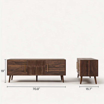 Westbridge Walnut Media Console (71")