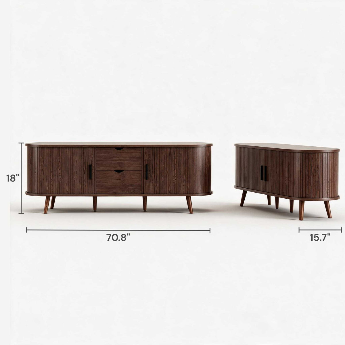 Rowen Tambour Media Console (71")