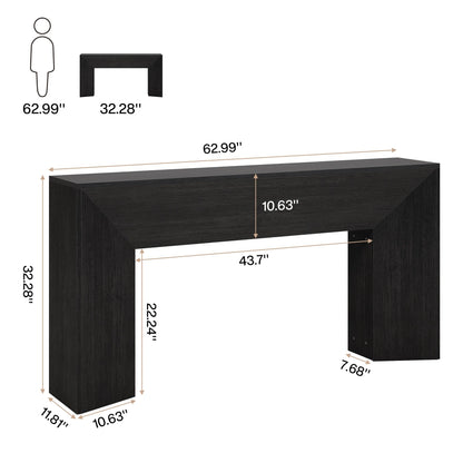 Nocturne Slender Console Table (63")
