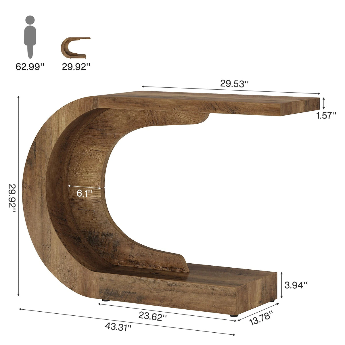 Edris Wave-Form Console Table (43.3")