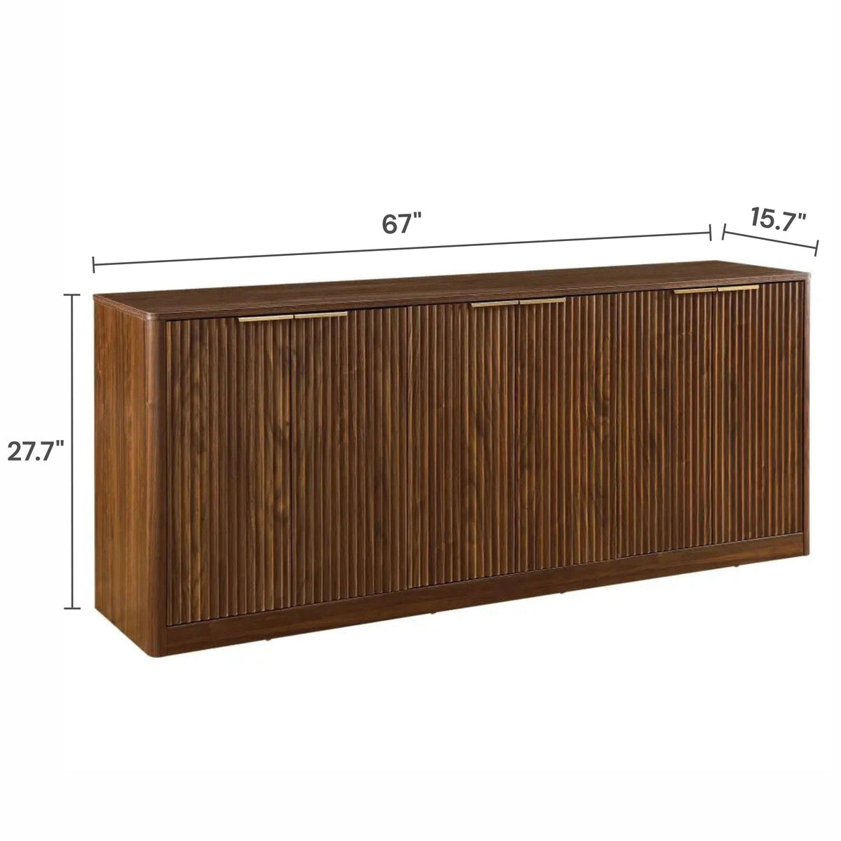 Ismara Walnut Fluted Console Table (67")