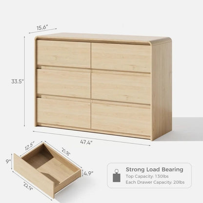 Cyrane 6-Drawer Dresser (47.4")
