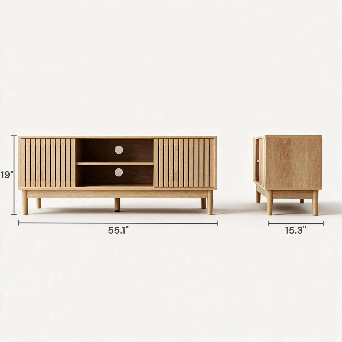 Averon Slatted Media Console (55")