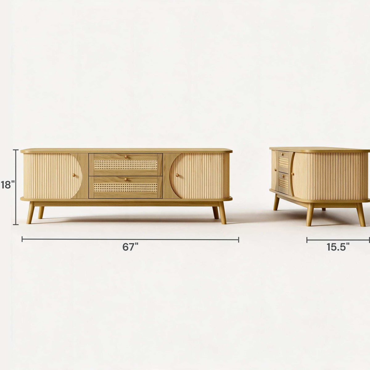 Briar Cane Media Console (67")