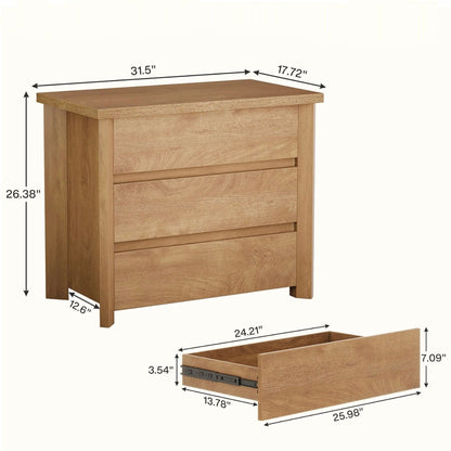 Haldane Oak Drawer Nightstand 31.5"