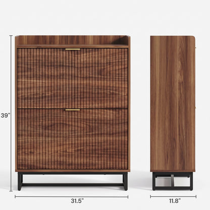 Aveline Elan Fluted Shoe Cabinet (31.5")