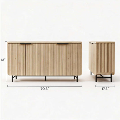 Lorien Fluted Media Console (71")