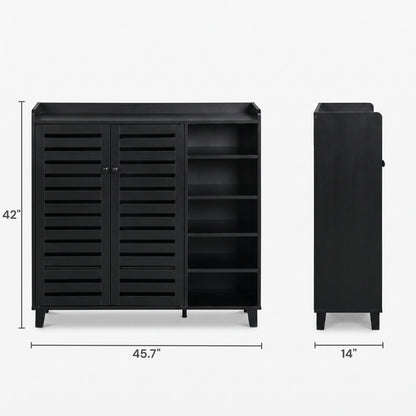 Sylvan Black Shoe Cabinet (45.7")