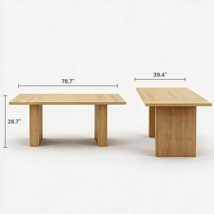 Verlain Natural Dining Table (79")