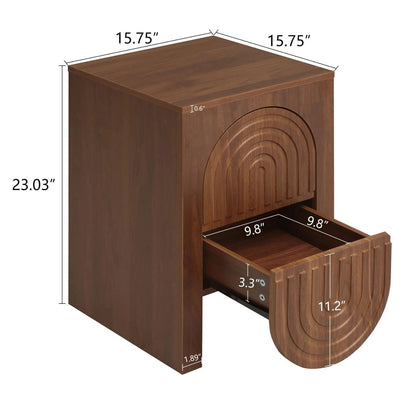 Palistra Wave Embossed Nightstand