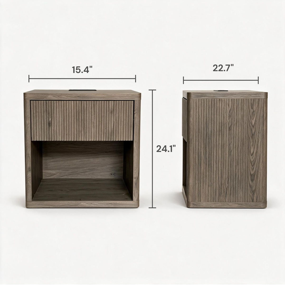 Cendrine Glass-Accented Nightstand