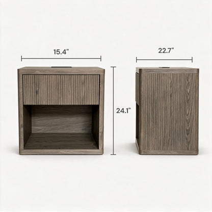 Cendrine Glass-Accented Nightstand