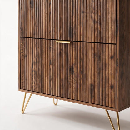 Marlowe Fluted Flip Shoe Cabinet (31.5")